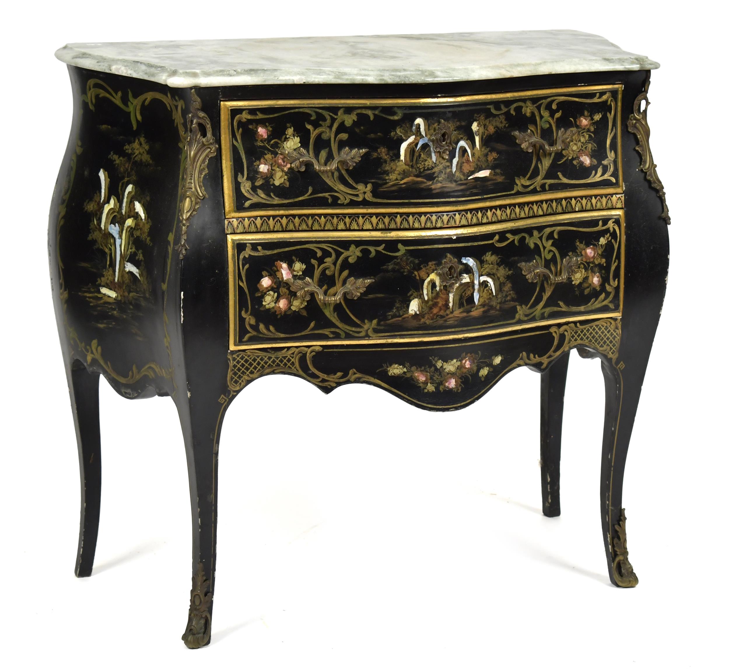SMALL 20TH C. MARBLE TOP FRENCH