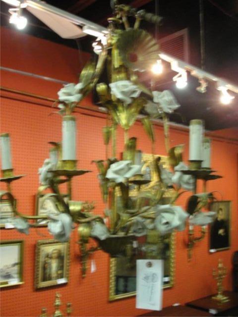 Small 5 Arm Gilt Metal Leaf &