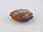 Small Agate Craved Fruit Carri