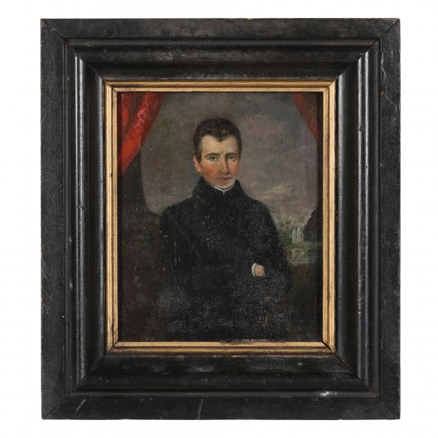 SMALL ANTIQUE AMERICAN PORTRAIT