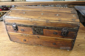 SMALL ANTIQUE DOME TOPPED TRUN