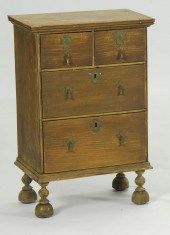 SMALL ANTIQUE DUTCH FOUR-DRAWE