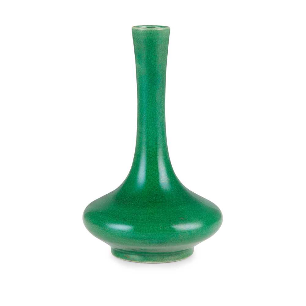 SMALL APPLE-GREEN-GLAZED VASE