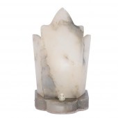 SMALL ART DECO ALABASTER BOUDO
