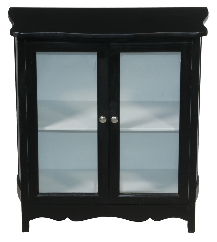 SMALL BLACK LAMINATE CABINET