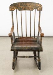 SMALL BOSTON ROCKER, 19TH CENT
