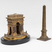 SMALL BRONZE AND MARBLE LUXOR