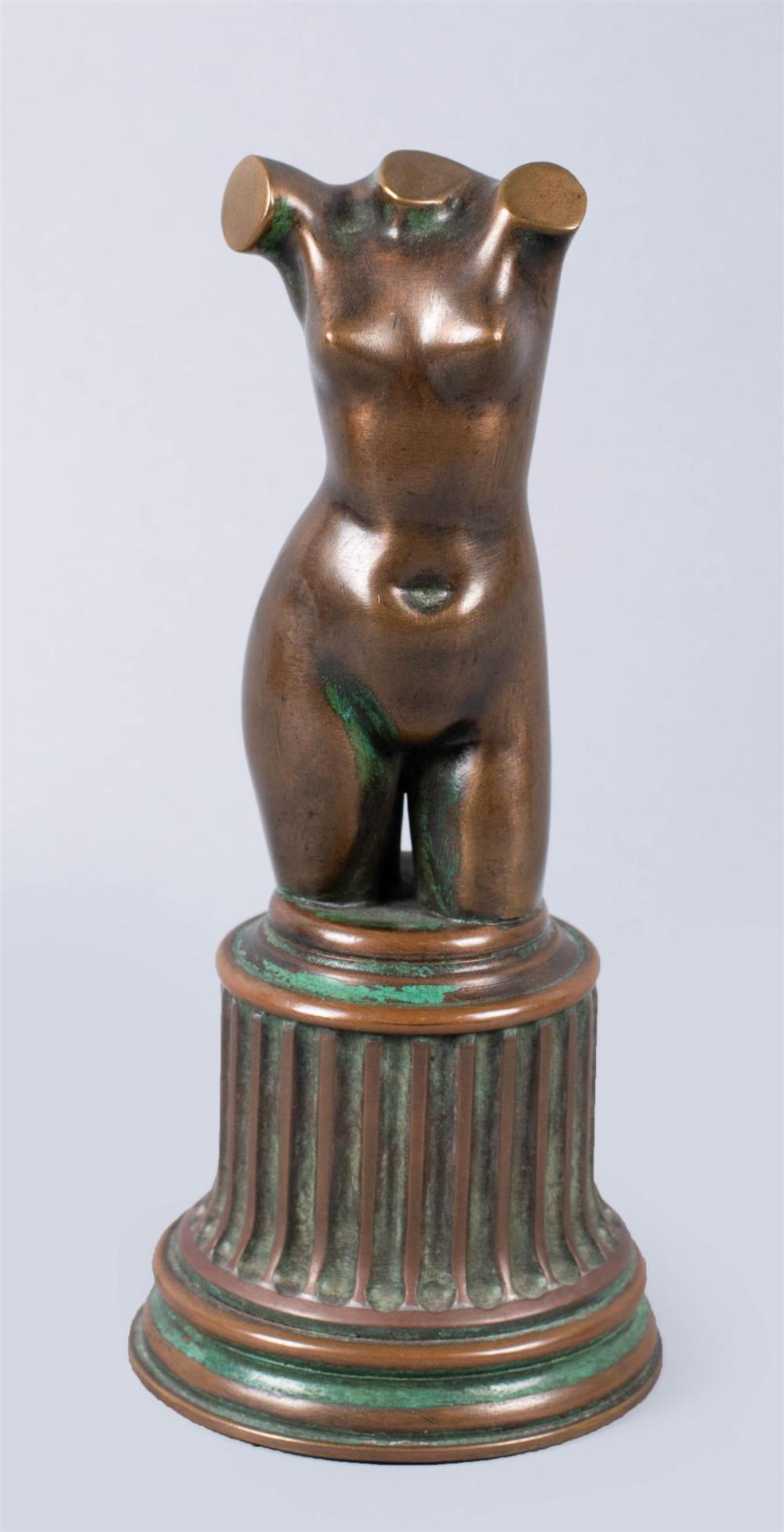 SMALL BRONZE FEMALE TORSO, PROBABLY