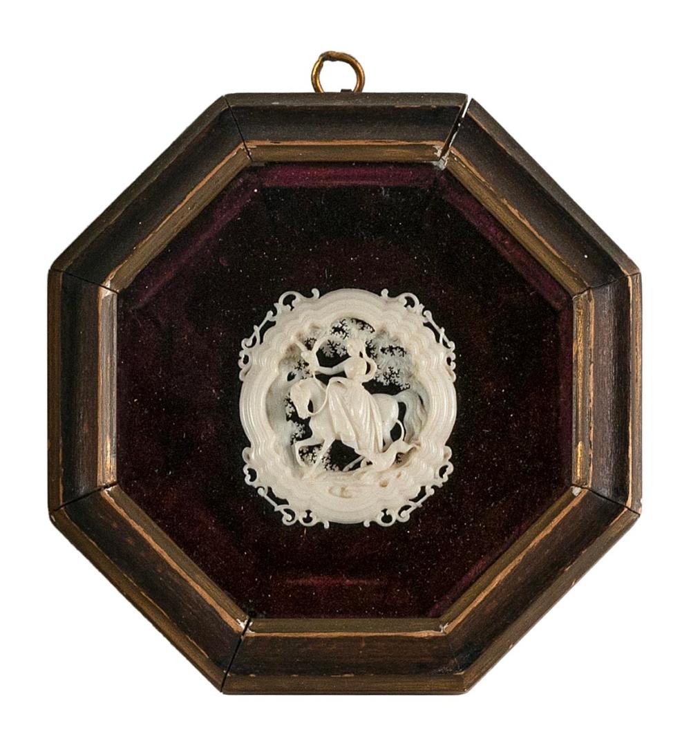 SMALL CARVED IVORY DIEPPE PANEL