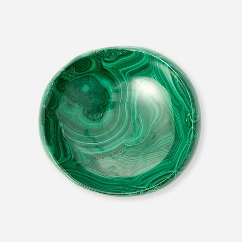 SMALL CARVED MALACHITE DISHA