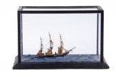SMALL CASED SHIP MODEL Whaling