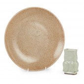 SMALL CELADON GLAZED TOOL VASE