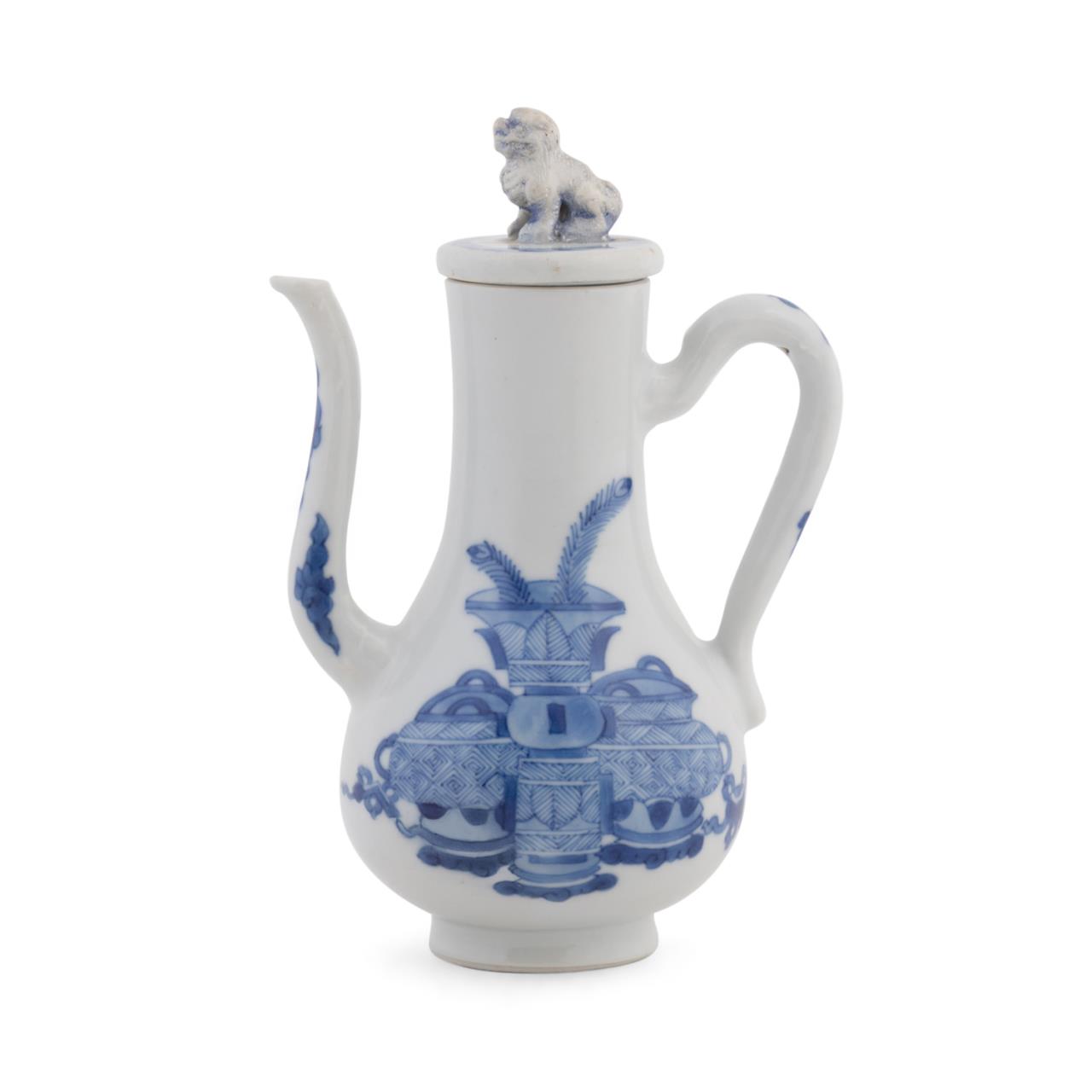 SMALL CHINESE BLUE & WHITE TEAPOT