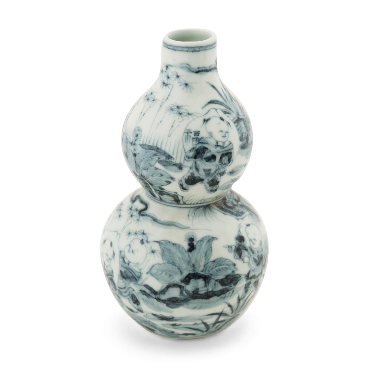 SMALL CHINESE BLUE & WHITE DOUBLE