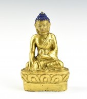 SMALL CHINESE GILT BRONZE BUDD