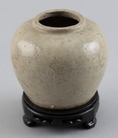 SMALL CHINESE GRAY GLAZE POTTE