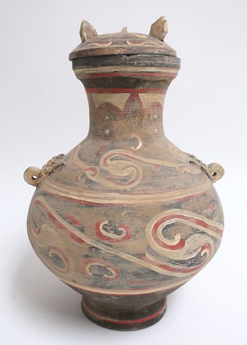 SMALL CHINESE HAN TERRACOTTA HUIn