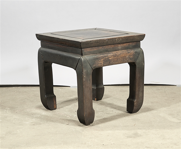 Small Chinese hard wood side table;