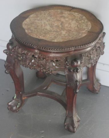 Small Chinese Marble Top Table.From