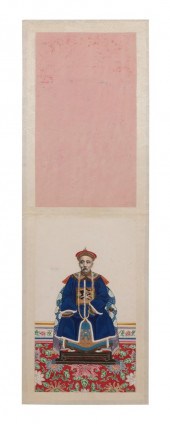 SMALL CHINESE UNFRAMED ANCESTO