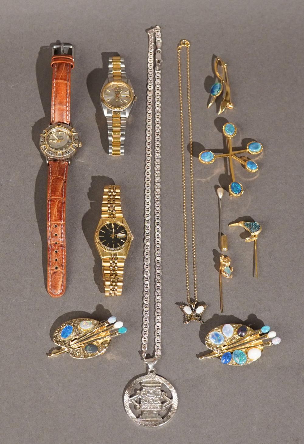 SMALL COLLECTION OF SILVER AND GOLD