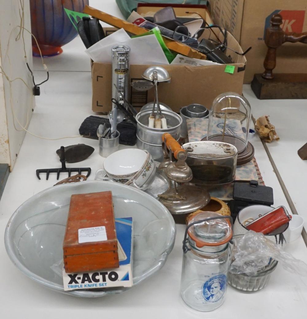 SMALL COLLECTION OF TIN, IRON AND
