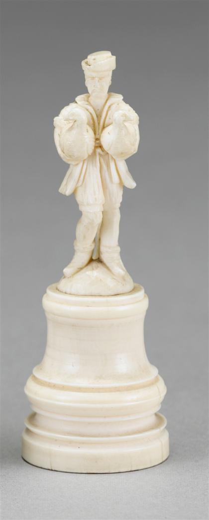 Small Continental ivory figure   