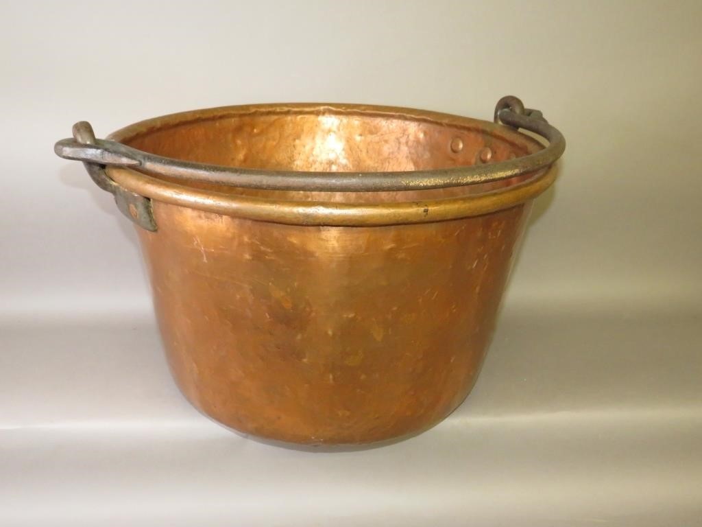 SMALL COPPER APPLE BUTTER KETTLEca.