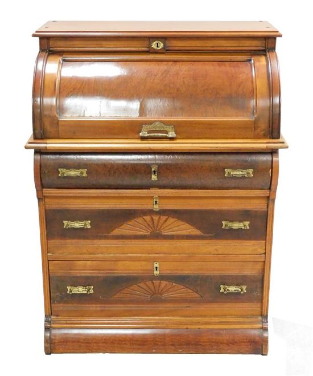 SMALL CYLINDER ROLL TOP DESK,