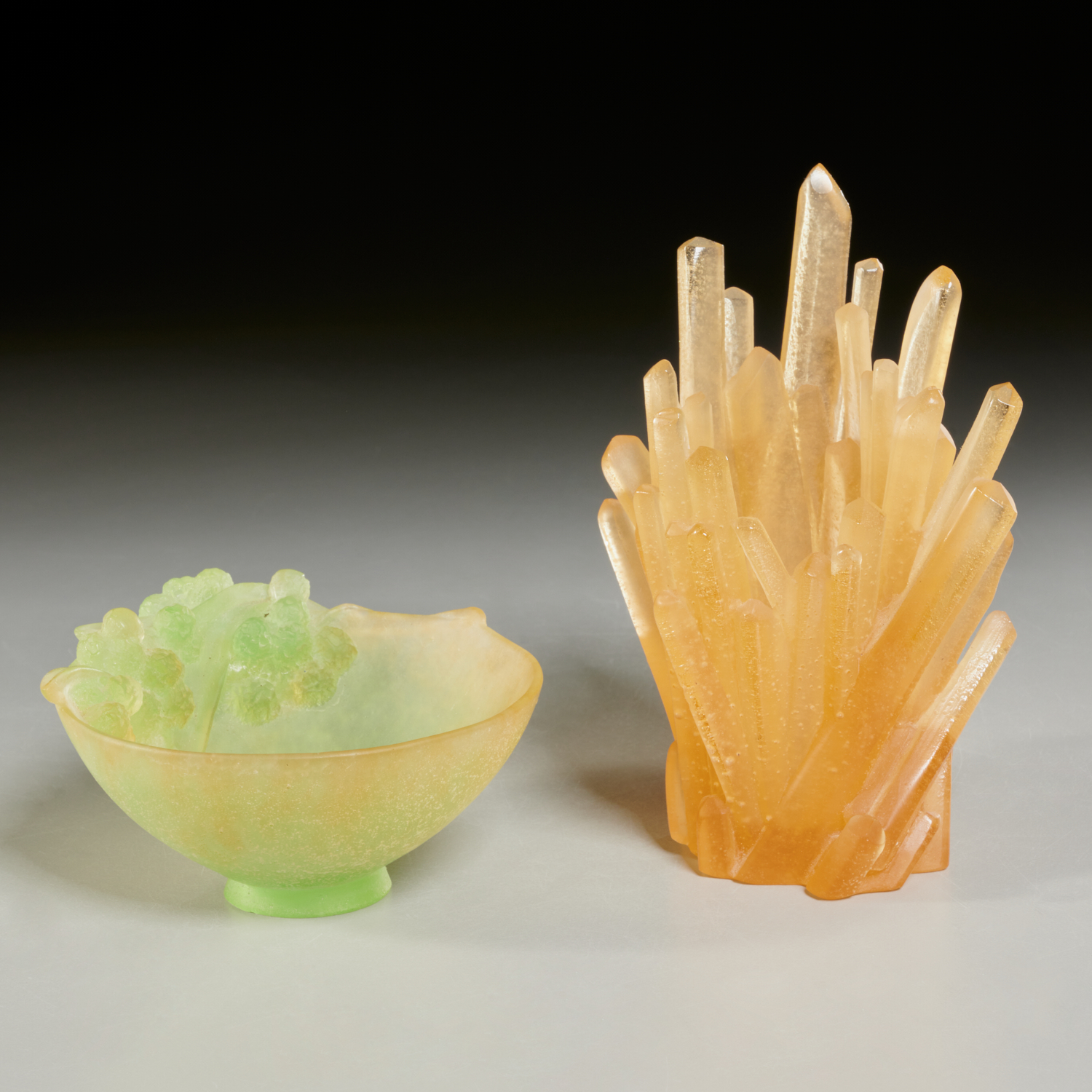 SMALL DAUM PATE DE VERRE GLASS VASE