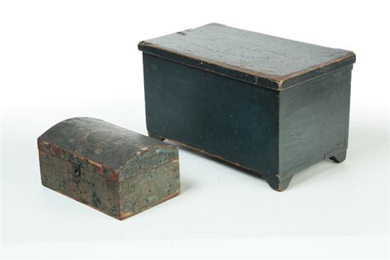 SMALL DECORATED BOX AND MINIATURE