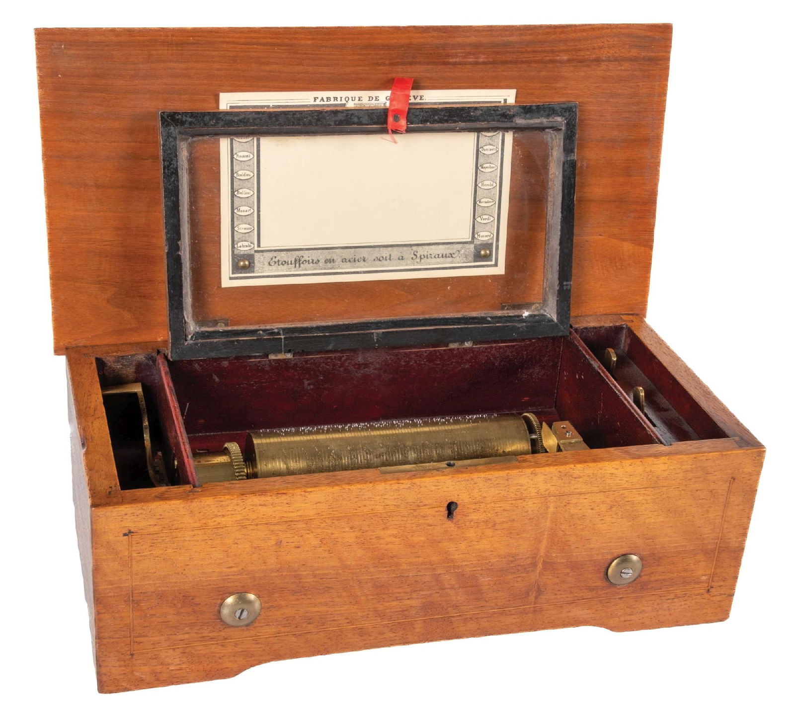 SMALL DEMURE CYLINDER MUSIC BOX