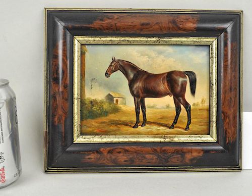 SMALL EQUESTRIAN O/B PAINTINGsigned