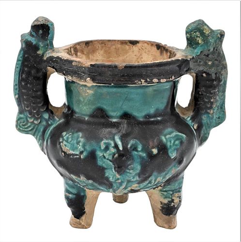 SMALL FAHUA TRIPOD CENSER, MING