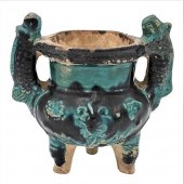 SMALL FAHUA TRIPOD CENSER, MIN