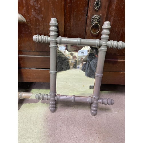 Small faux bamboo painted mirror.