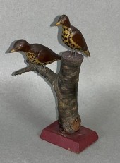 SMALL FOLK ART BIRD TREE BY GE