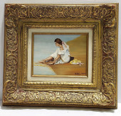 SMALL FRAMED OIL ON CANVAS PAI