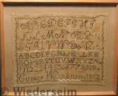 Small framed sampler with ABC'