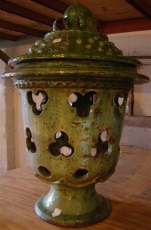 SMALL FRENCH ANDUZE GREEN GLAZ