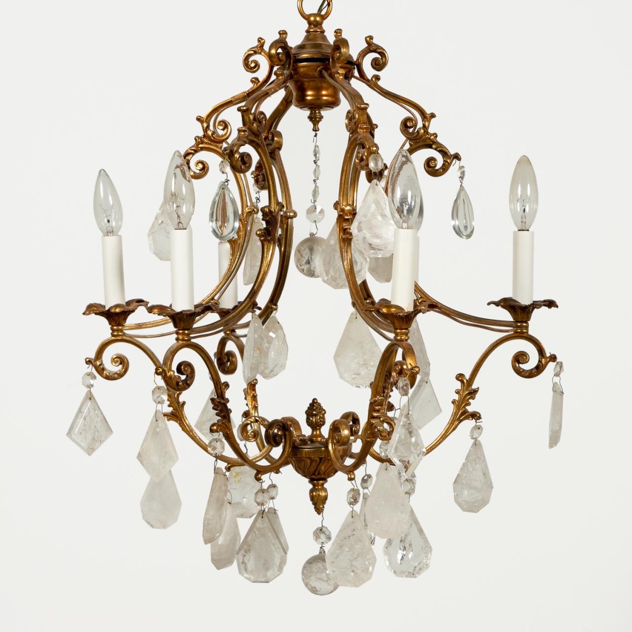 SMALL FRENCH GILT BRONZE & ROCK