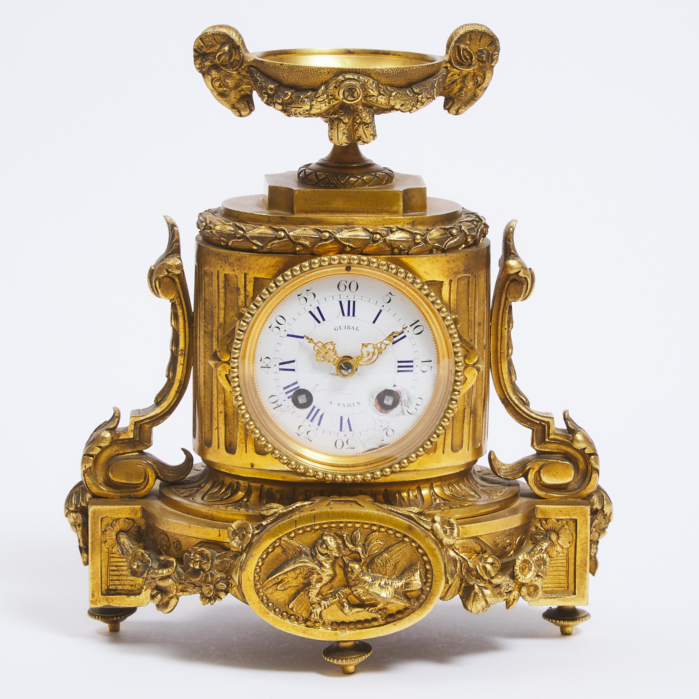 Small French Gilt Bronze Mantle