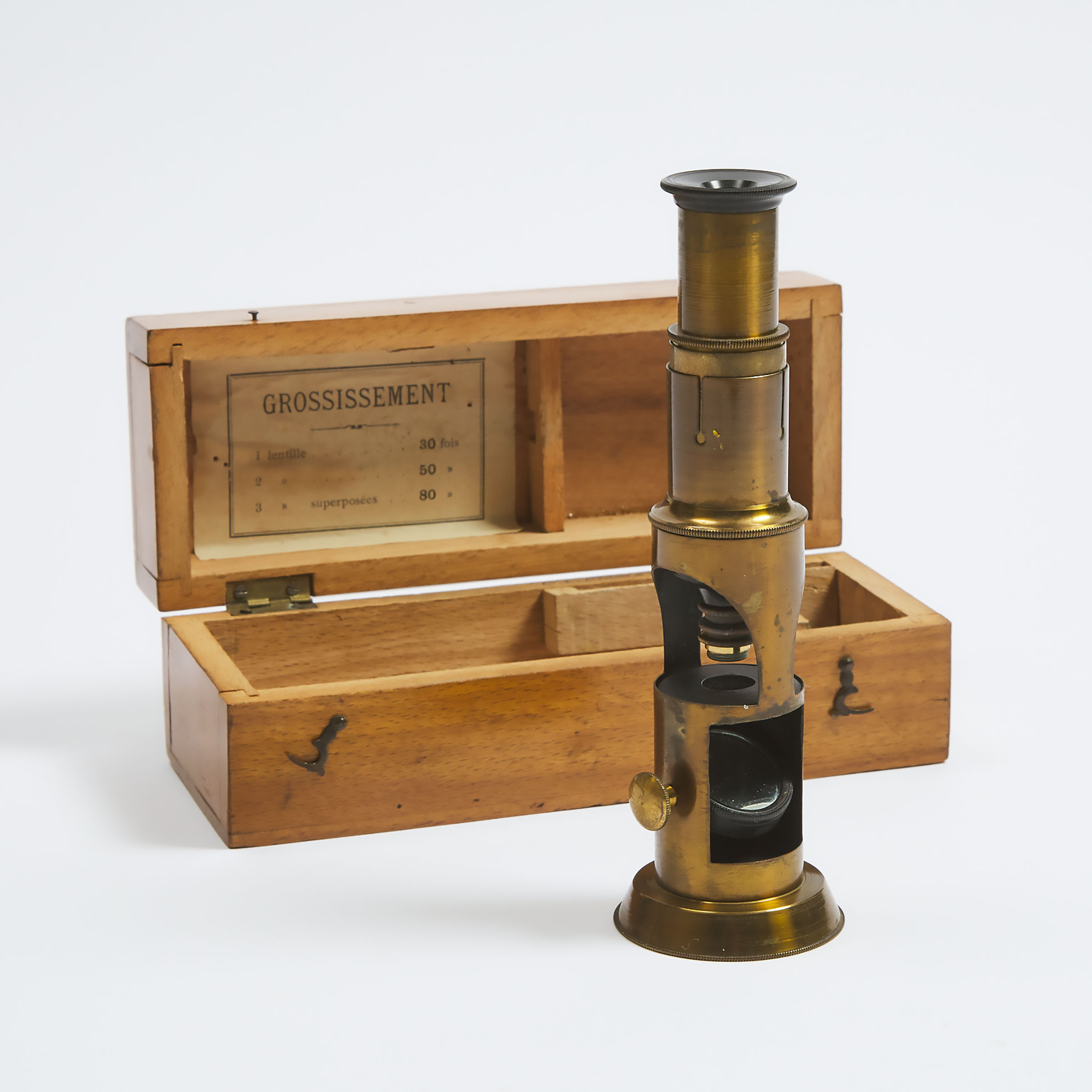 Small French Lacquered Brass Martin