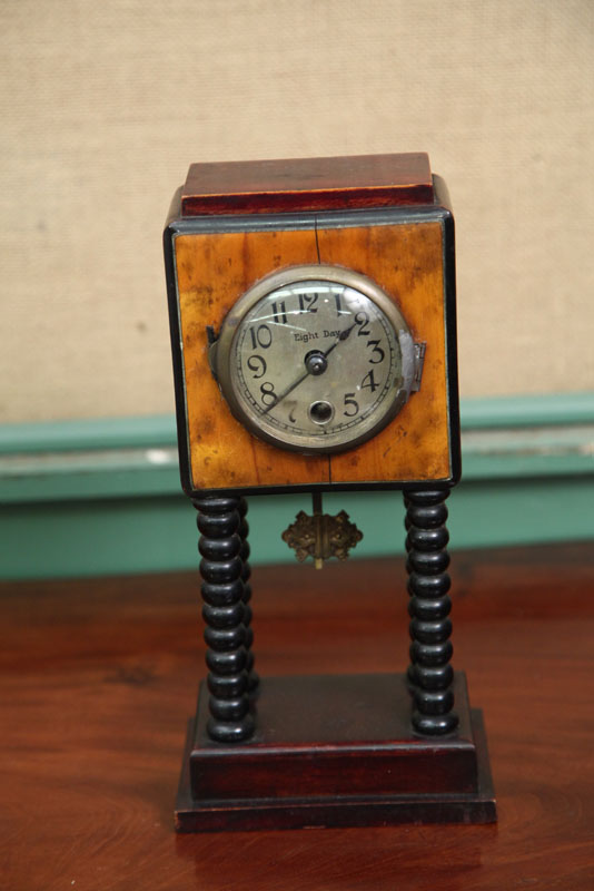 SMALL GERMAN MANTLE CLOCK. Eight