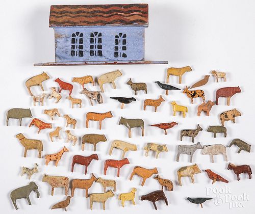 SMALL GERMAN PAINTED NOAH'S ARK