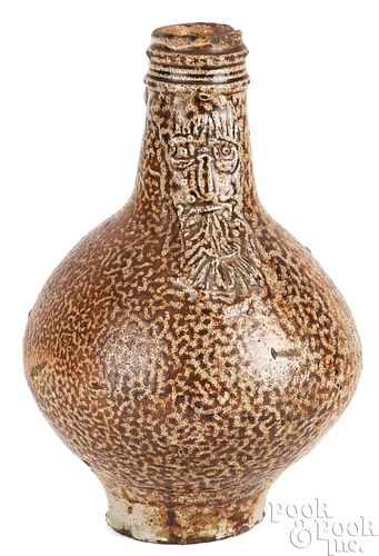 SMALL GERMAN STONEWARE BELLARMINE