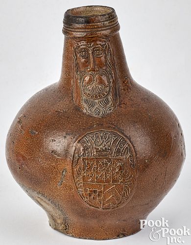 SMALL GERMAN STONEWARE BELLARMINE
