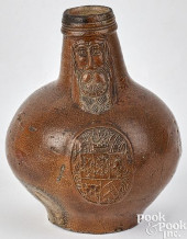 SMALL GERMAN STONEWARE BELLARM