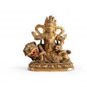 SMALL GILT BRONZE FIGURE OF VA