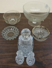 SMALL GROUP OF GLASS TABLE ART